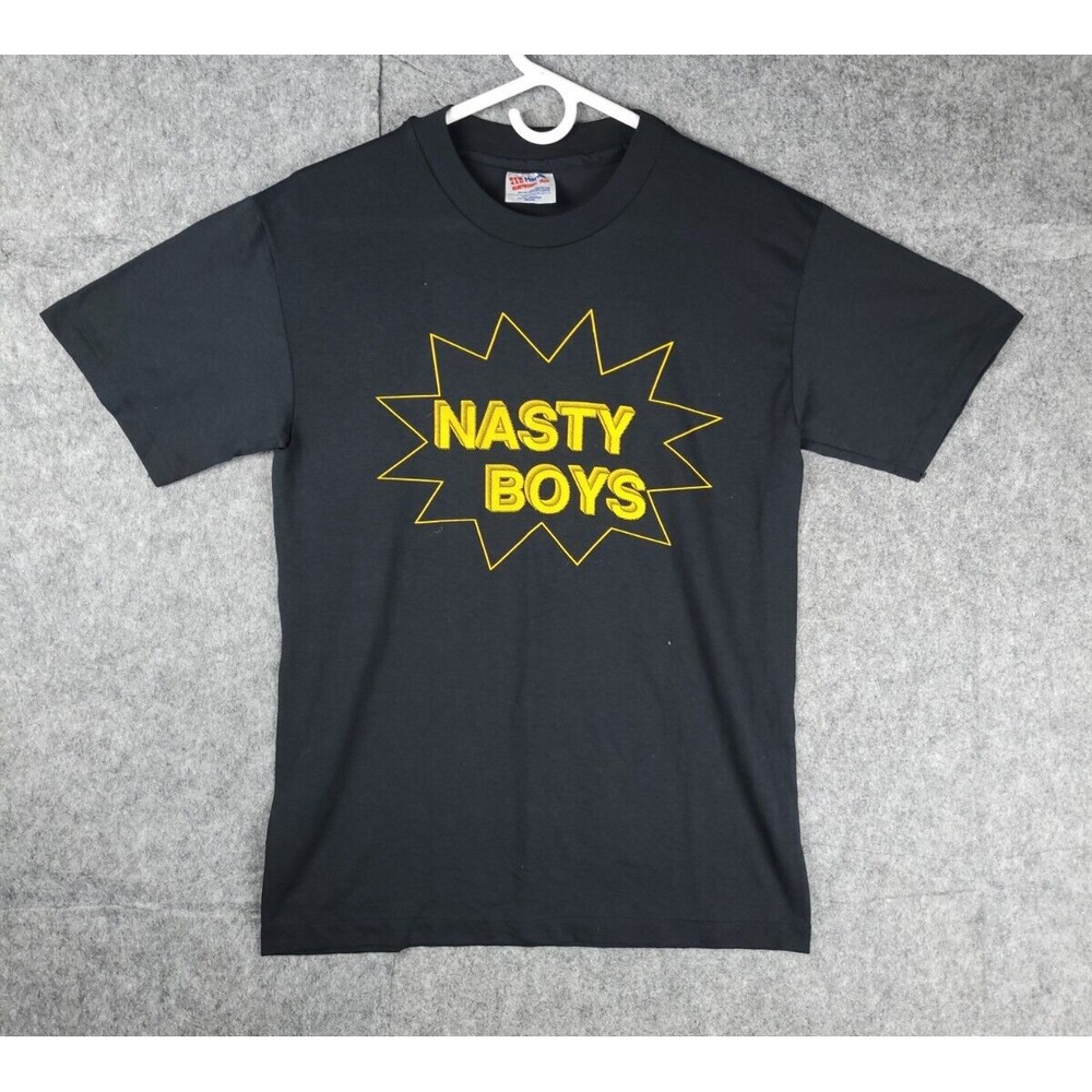 VINTAGE Nasty Boys Shirt Men's Medium USA Single Stitch WWF WWE Graphic T RARE